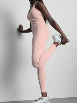 Leggings deportivos marrones de cintura alta