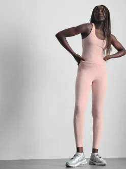Leggings deportivos marrones de cintura alta