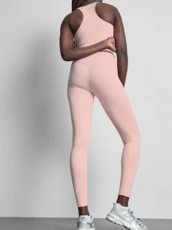 Leggings deportivos marrones de cintura alta