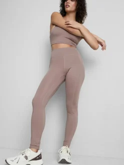 Leggings deportivos marrones de cintura alta
