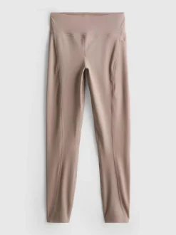 Leggings deportivos marrones de cintura alta