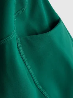 Leggings deportivos marrones de cintura alta