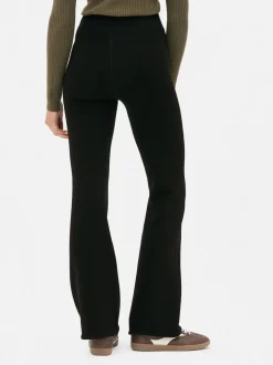 Leggings suaves acampanados de terciopelo