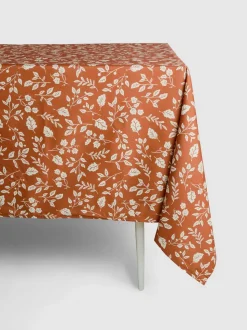 Mantel fácil de limpiar con hojas