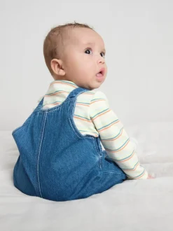 0-18 meses | Body de manga larga y peto vaquero