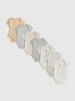 0-36 meses | Pack de 7 bodis de algodón puro