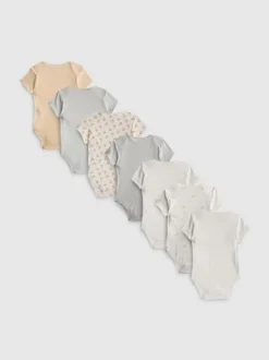 0-36 meses | Pack de 7 bodis de algodón puro