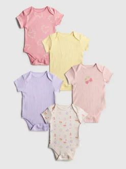 0-36 meses | Pack de 5 bodis de manga corta