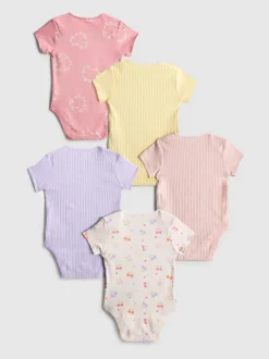 0-36 meses | Pack de 5 bodis de manga corta