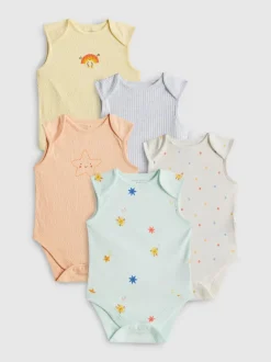 0-36 meses | Pack de 5 bodis sin mangas