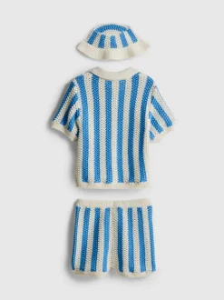 0-18 meses | Polo, top, pantalones cortos y gorrito