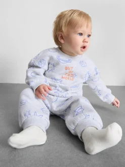 0-18 meses | Sudadera y joggers con bajos ajustados