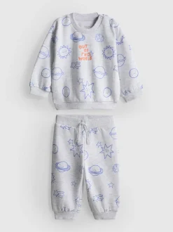 0-18 meses | Sudadera y joggers con bajos ajustados