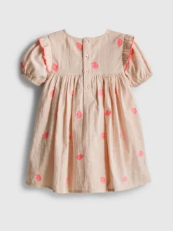 0-18 meses | Vestido con bordado de conchas de bebé