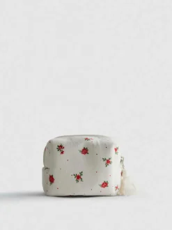 Minibolsa de maquillaje de lona