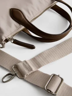 Minibolso tote con cremallera