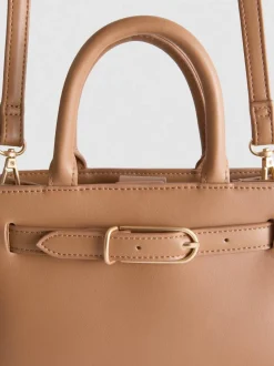 Minibolso tote con detalle de hebilla