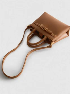 Minibolso tote con detalle de hebilla