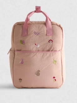 Mochila acolchada bordada