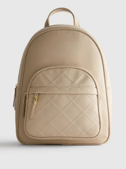 Mochila con acolchado de rombos