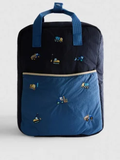 Mochila escolar bordada