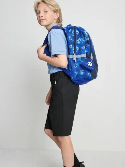Mochila escolar con gráficos de fútbol
