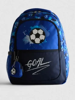 Mochila escolar con gráficos de fútbol