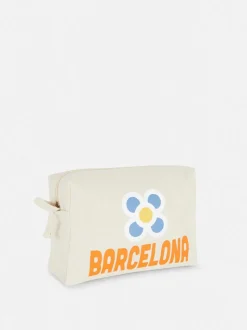 Neceser con estampado gráfico de ciudad