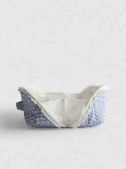 Neceser de lona plegable a cuadros vichy