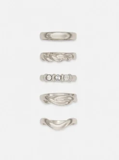 Pack de 5 anillos con diseños surtidos