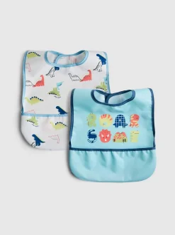 Pack de 2 baberos con dinosaurios