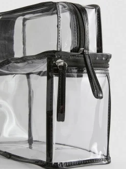 Pack de 2 bolsas de maquillaje transparentes