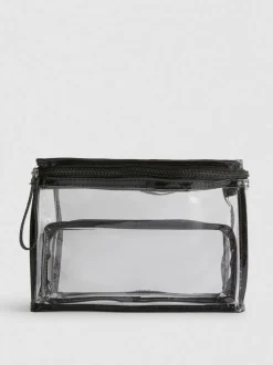 Pack de 2 bolsas de maquillaje transparentes