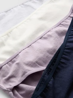 Pack de 4 braguitas altas de algodón puro