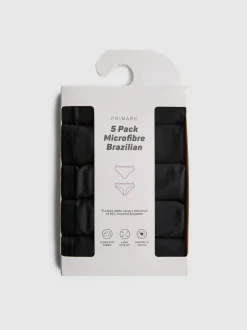 Pack de 5 braguitas brasileñas de microfibra