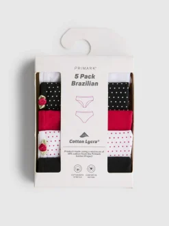 Pack de 5 braguitas brasileñas estampadas