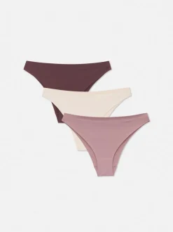 Pack de 3 braguitas brasileñas sin costuras