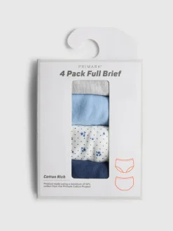 Pack de 4 braguitas clásicas de algodón