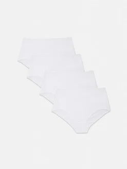 Pack de 4 braguitas de algodón de cobertura completa