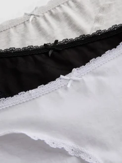Pack de 3 braguitas de bikini con ribete de encaje
