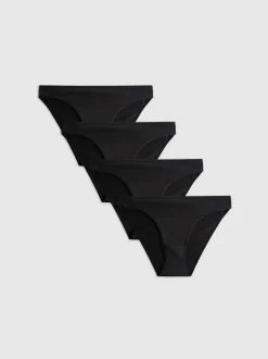Pack de 4 braguitas de pernera alta de microfibra