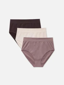 Pack de 3 braguitas de talle alto sin costuras