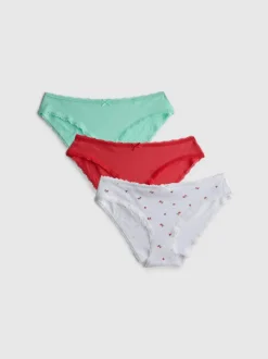 Pack de 3 braguitas mini de algodón de primera clase