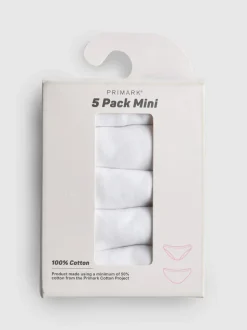 Pack de 5 braguitas mini de algodón puro