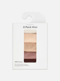 Pack de 5 braguitas mini de colores neutros
