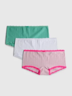 Pack de 3 braguitas tipo culotte de pointelle