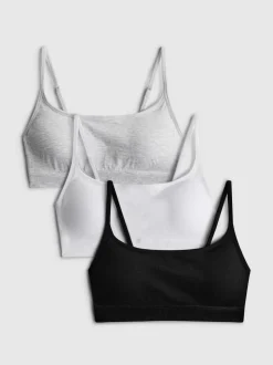 Pack de 3 bralettes cortos sin aros