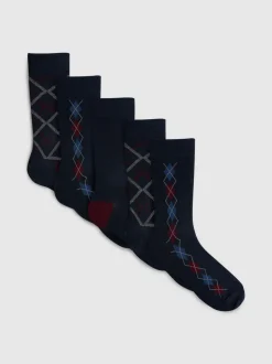 Pack de 5 calcetines Argyle con rombos