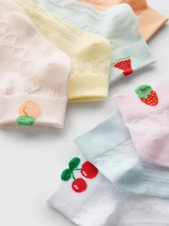 Pack de 7 calcetines con caña con frutas
