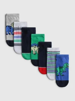 Pack de 7 calcetines deportivos de dinosaurios